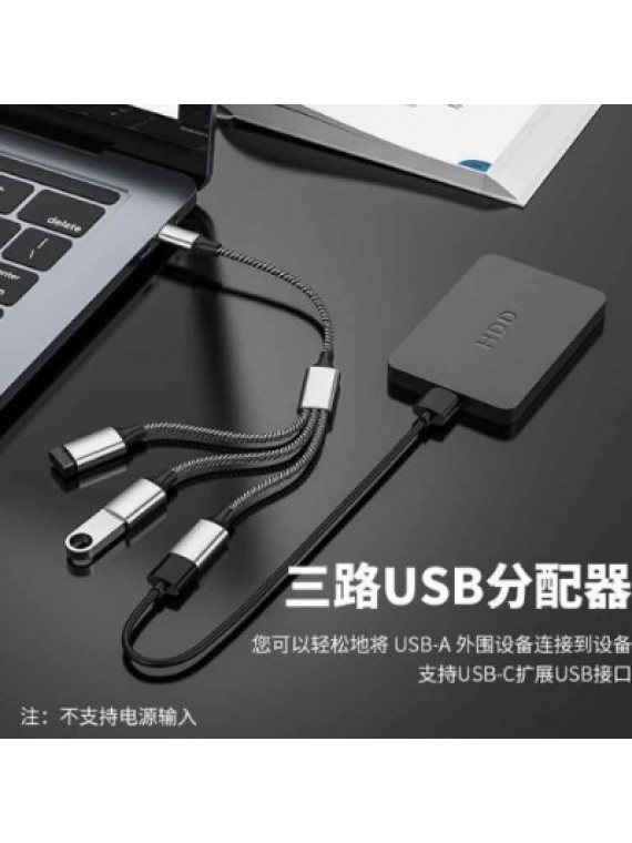TYPE C 3 USB MULTIFUNCTION CONVERTER SILVER