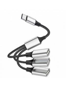 TYPE C 3 USB MULTIFUNCTION CONVERTER SILVER