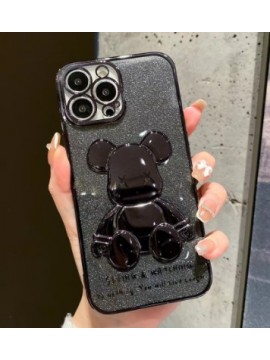 IP14 SERIES MOBILE PHONE CASE IPC-14 GLITTER BEAR BLACK