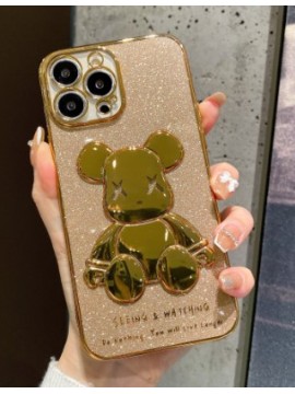 IP14 SERIES MOBILE PHONE CASE IPC-14 GLITTER BEAR GOLD