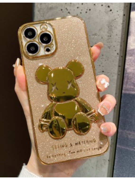 IP14 SERIES MOBILE PHONE CASE IPC-14 GLITTER BEAR GOLD