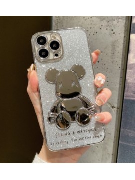 IP14 SERIES MOBILE PHONE CASE IPC-14 GLITTER BEAR WHITE