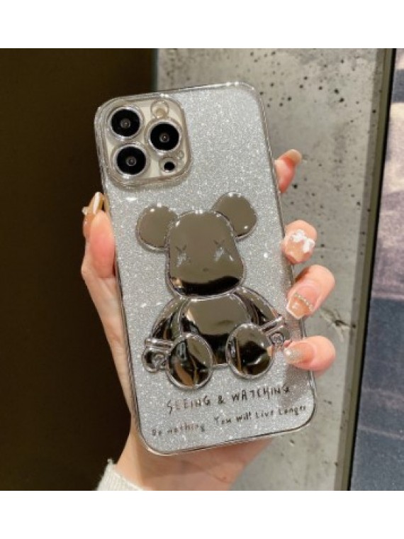 IP14 SERIES MOBILE PHONE CASE IPC-14 GLITTER BEAR WHITE