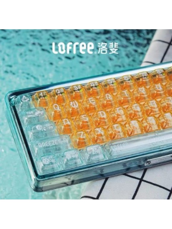 LOFREE ORANGE SODA VERSION TRANSPARENT WIRED & BLUETOOTH KEYBOARD