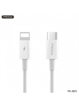 PRODA PD-B27i PD20W FAST CHARGING DATA CABLE TYPEC-IPH WHITE