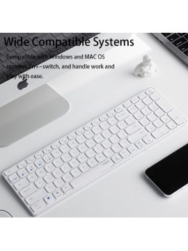 RAPOO E9350G ULTRA THIN 99-KEYS WIRELESS KEYBOARD WHITE