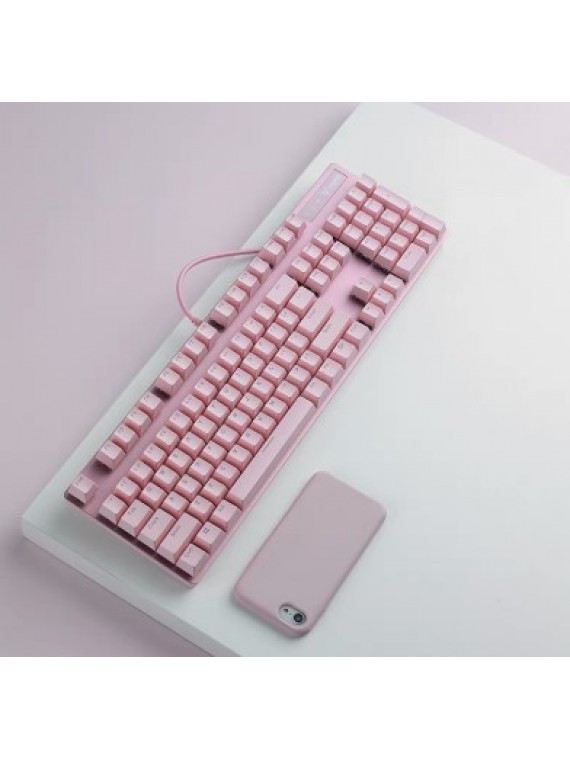 RAPOO V500 PRO 104 KEY WIRED MECHANICAL KEYBOARD PINK