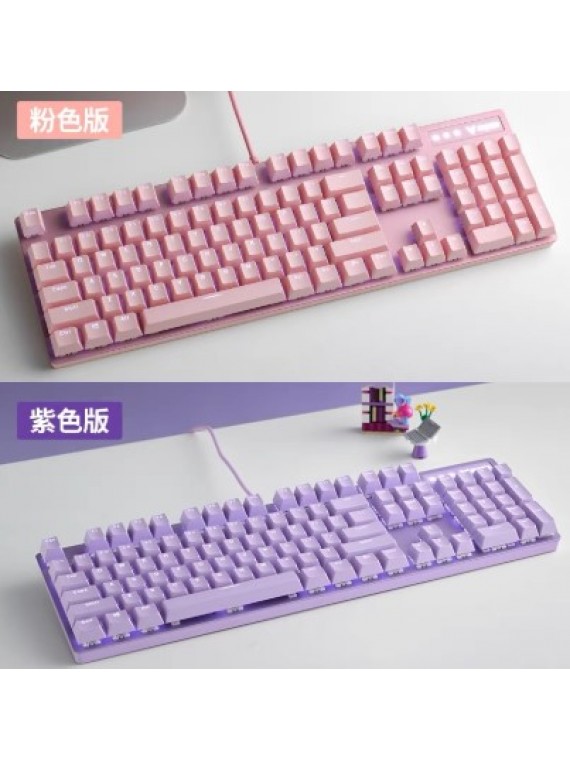 RAPOO V500 PRO 104 KEY WIRED MECHANICAL KEYBOARD PURPLE