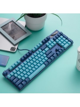 RAPOO V500 PRO MECHANICAL GAMING KEYBOARD DARK BLUE + LIGHT BLUE