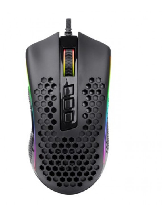 RED DRAGON M808 STORM HOLE DESIGN WIRED MOUSE BLACK 