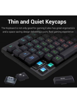REDRAGON S107-1 LUMINOUS WIRED KEYBOARD AND MOUSE SET BLACK