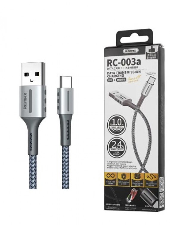 REMAX RC-003A BARRETT SERIES DATA CABLE SILVER