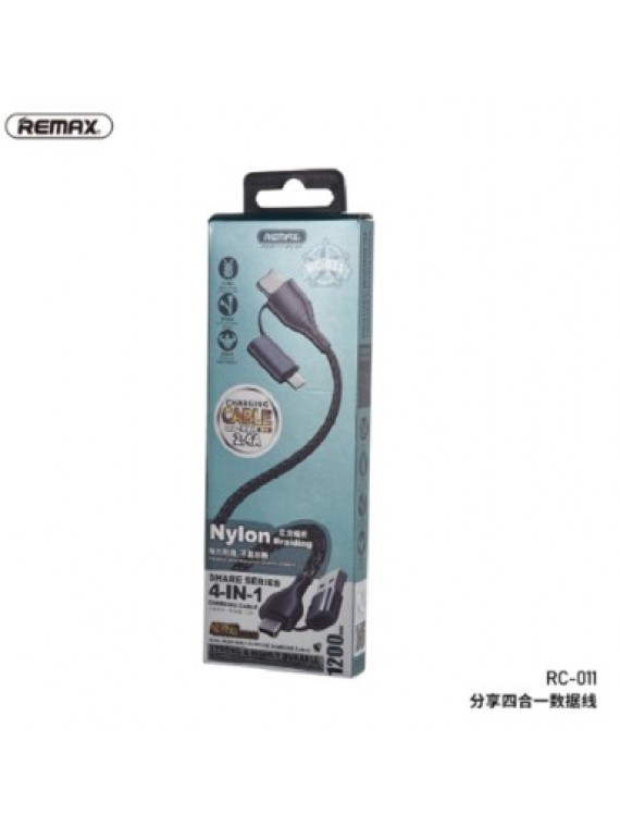 REMAX RC-011 SHARE SERIES 4-in-1 DATA CABLE BLACK