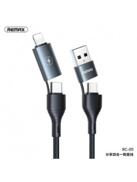REMAX RC-011 SHARE SERIES 4-in-1 DATA CABLE BLACK