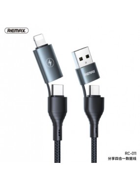 REMAX RC-011 SHARE SERIES 4-in-1 DATA CABLE BLACK