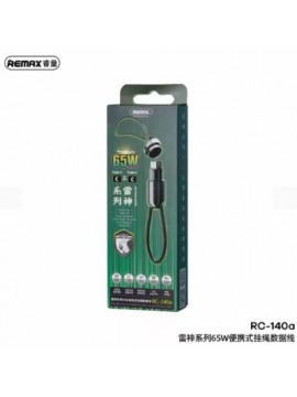 REMAX RC-140a RAYTHON SERIES 65W TYPEC-TYPEC LANYARD DATA CABLE BLACK