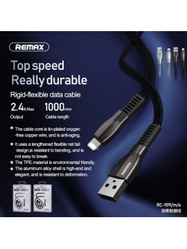 REMAX RC-159I GONRO SERIES DATA CABLE BLACK