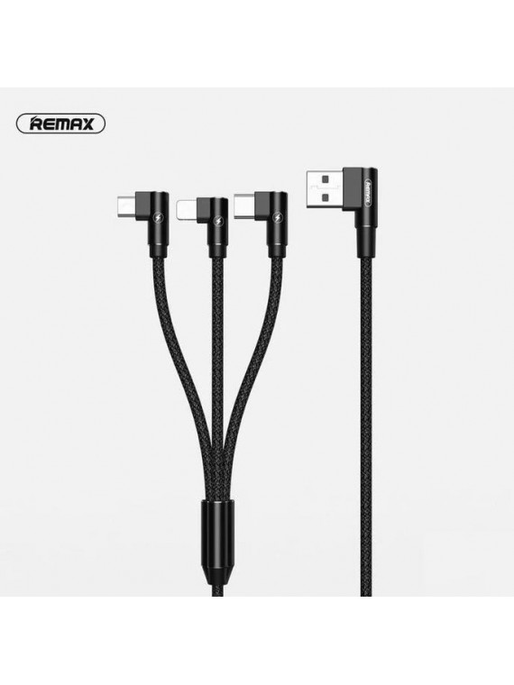 REMAX RC-167TH RANGER 3IN1 CHARGING CABLE BLACK