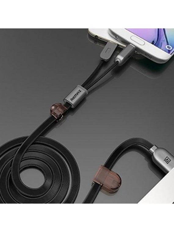 REMAX RC-25T TWIN DATA CABLE BLACK