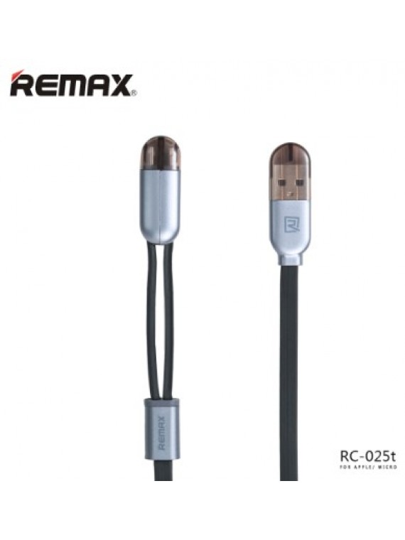 REMAX RC-25T TWIN DATA CABLE BLACK