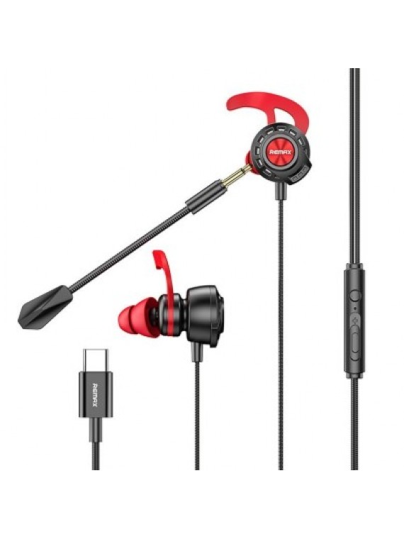 REMAX RM-755 IN EAR TYPE C WIRED EARPHONE WITH MIC BLACK