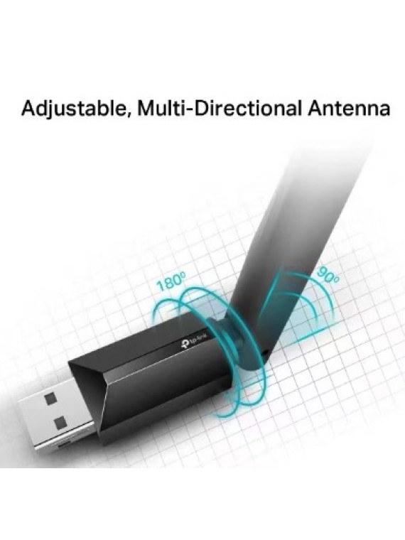 TP-LINK AC600 HIGH GAIN WIRELESS WIFI DONGLE BLACK 
