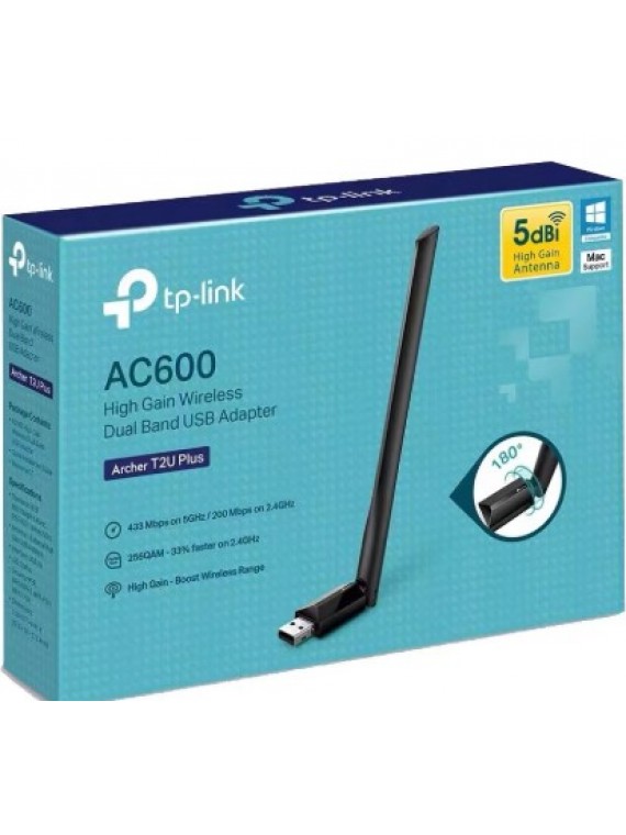TP-LINK AC600 HIGH GAIN WIRELESS WIFI DONGLE BLACK 