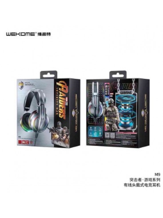 WEKOME WK M9 RAIDERS GAMING HEADSET WITH HEAD CORD TARNISH