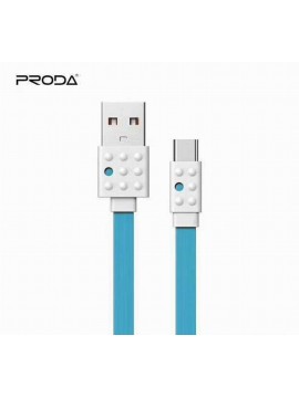PRODA PC-01a Lego Series Data Cable For Type-C Blue