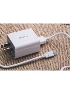 PRODA PD-A27i 2U Charger Set  2.4A White
