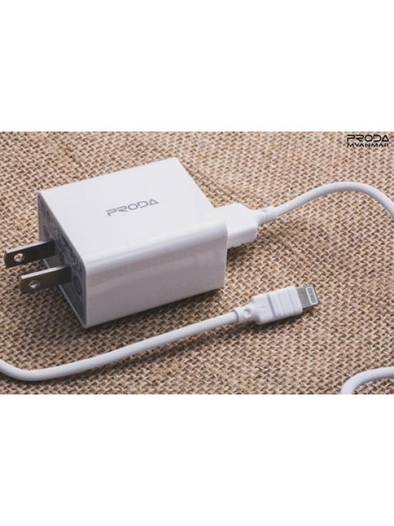 PRODA PD-A27i 2U Charger Set  2.4A White