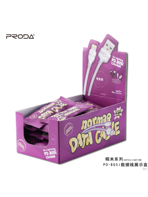 PRODA PD-B05i Data Cable 1.2m Lightning Black