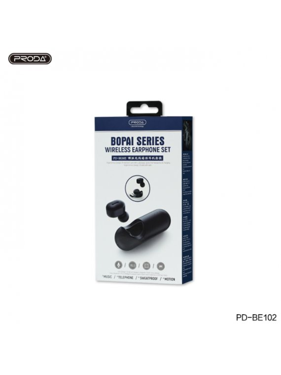 PRODA PD-BE102 Wireless Earphone Set Black