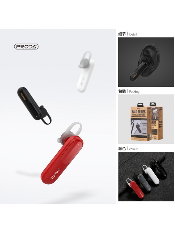 PRODA PD-BE300 Palo Series Wireless Earphone Red