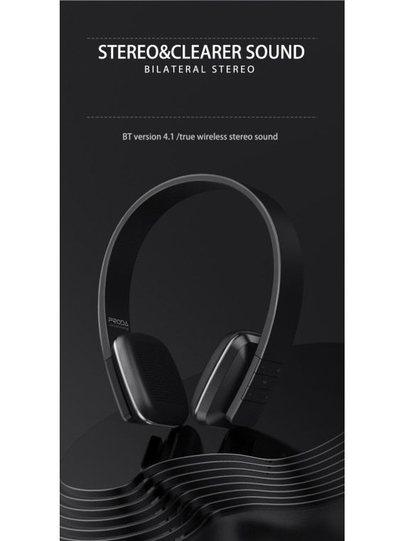 PRODA PD-BH300 Wireless music headphones Black