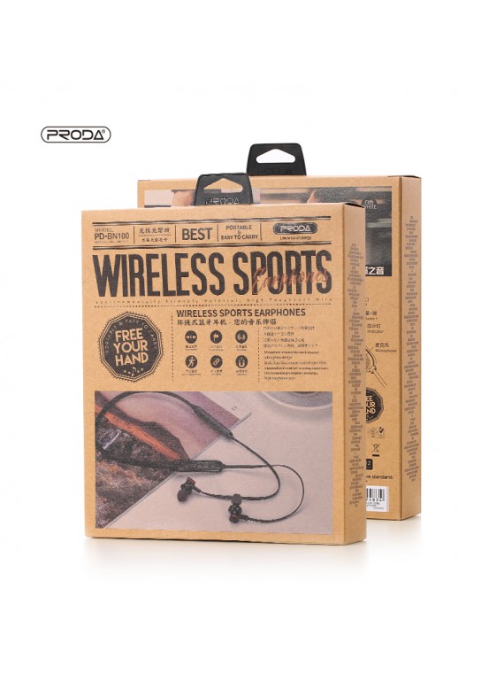 PRODA PD-BN100 Wireless Sport Earphone Black
