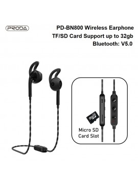 PRODA PD-BN800 SD Card wireless Earphone Black