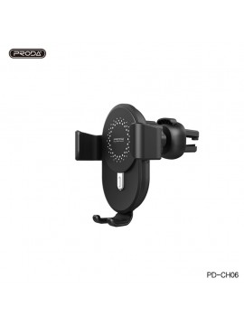 PRODA PD-CH06 10W Car holder with Wireless Charger Set Black