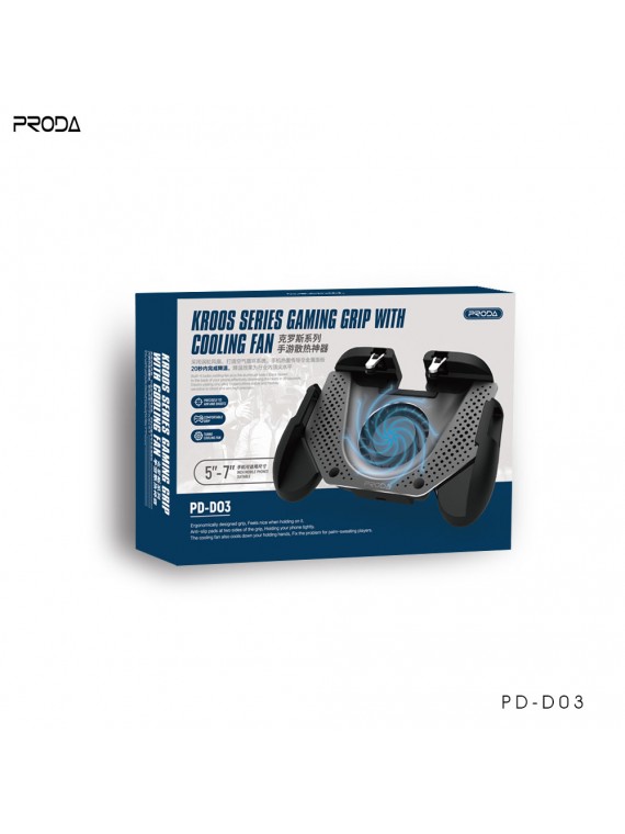 PRODA PD-D03 gaming grip with cooling Fan Black