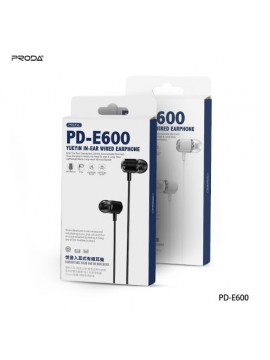 PRODA PD-E600 Yueyin Series Wired Earphone Black