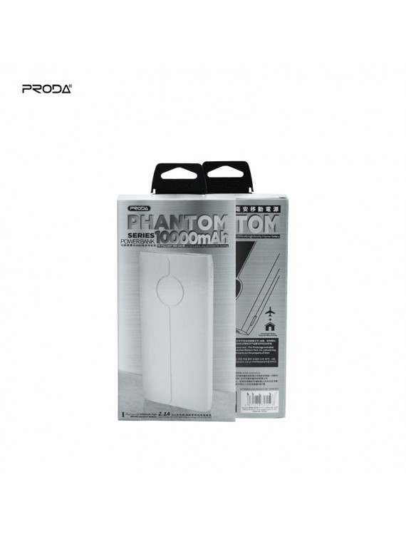 PRODA PD-P22 Phantom Series Power Bank 10000mAh White