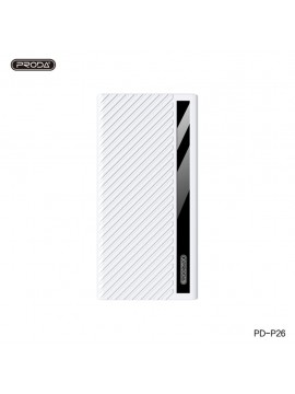 PRODA PD-P26 20000mAh 3USB Power Bank White