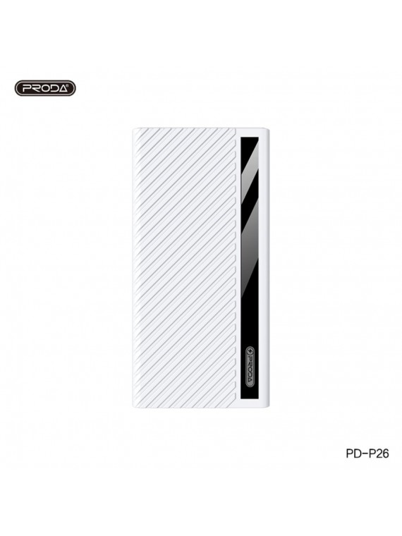 PRODA PD-P26 20000mAh 3USB Power Bank White