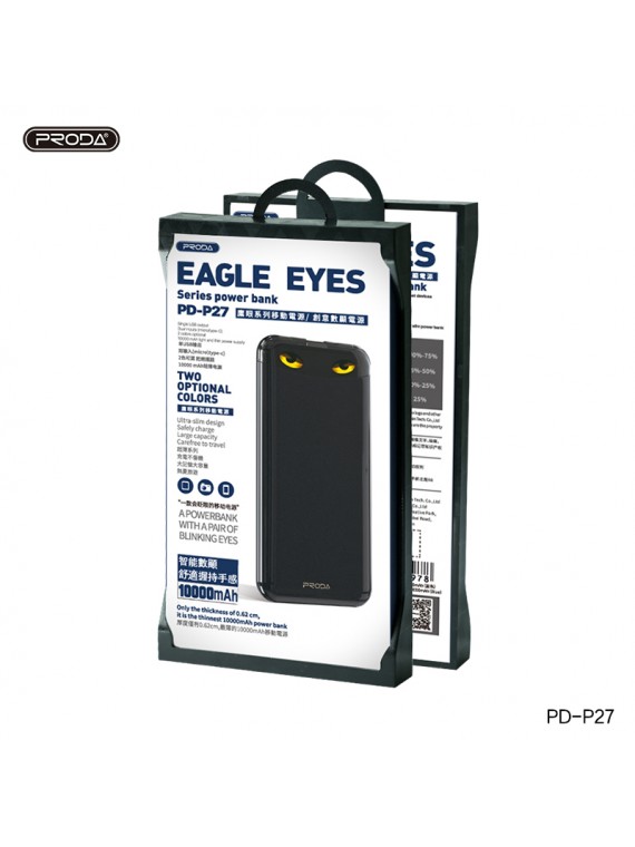 PRODA PD-P27 eagle eye Series Power Bank 10000mAh Black