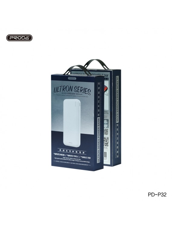 PRODA PD-P32 Ultron Series 10000mAh Power Bank Black
