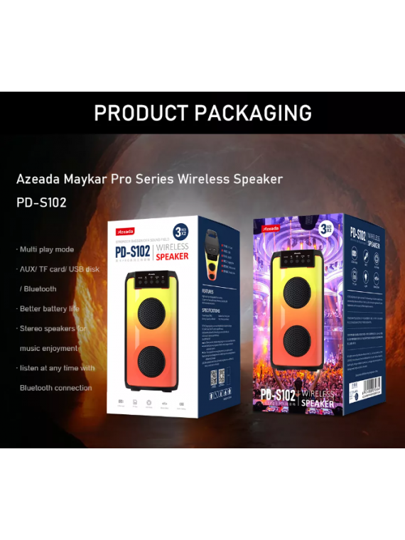 PRODA PD-S102 (Azeada) Wireless Bluetooth Speaker Black