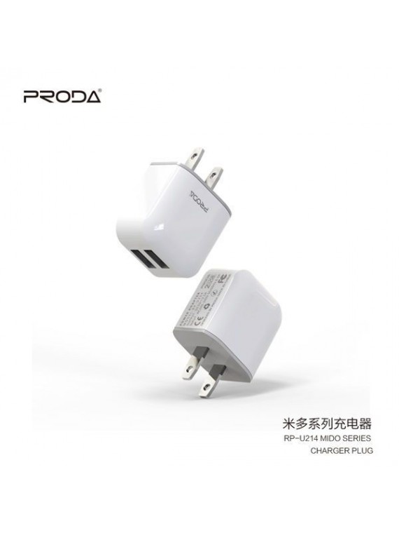 PRODA RP-U214 Mido Series Charger Plug White