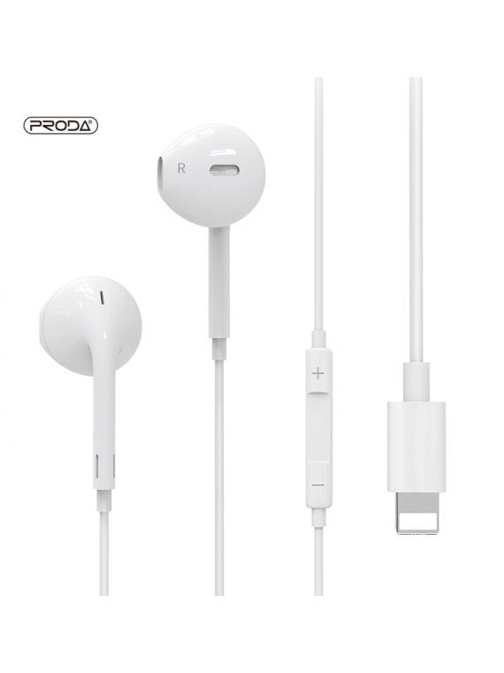 PRODA RW-L03 Music & Calls (Lightning) BT Version White