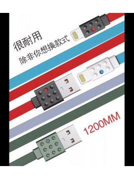 PRODA PC-01i Lego Series Data Cable For Lightning Blue