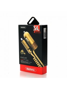 REMAX RCC103 Finchy Car Charger Gold